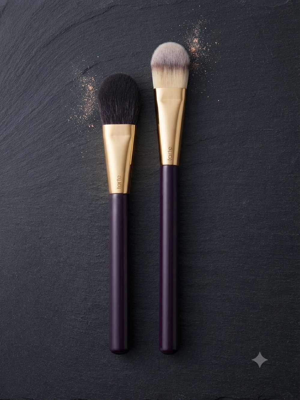 Tarte Cosmetics Purple & Gold Professional Makeup Brushes (Set of 2)